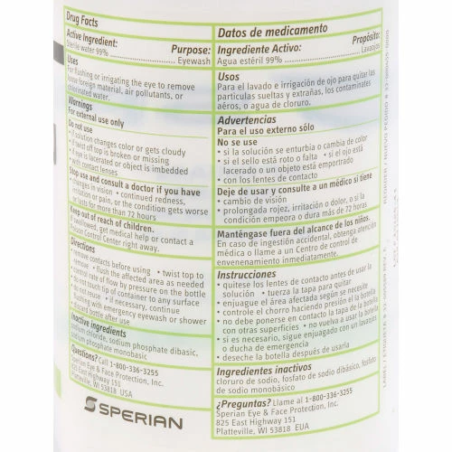 Honeywell Safety Honeywell Emergency Eye/Face Wash, 32 Oz. Refill, 1-Bottle, 32-000455-0000 - Image 4