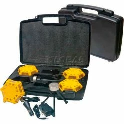 Aervoe Super LED Road Flare Kit - Safety Yellow Housing - 4-Pack Kit with Amber LEDs - Pkg Qty 2