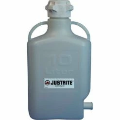 Justrite 12915 Carboy With Spigot, HDPE, 10-Liter