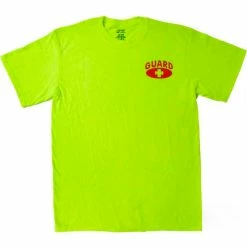 Kemp USA Neon Yellow 100% Cotton T-Shirt- Heart Size Chest & Full Back Guard Logo Size XXL
