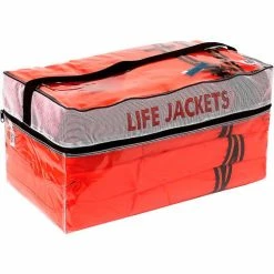 Kemp USA 4 Pack Adult Orange Vests In Carrying Case