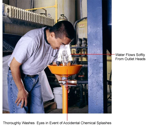 Guardian Equipment Emergency Eye Wash Pedestal Mounted - Plastic Bowl, G1825P - Image 4