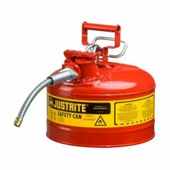 Justrite® Type II Safety Can - 2-1/2 Gallon with 5/8" Hose, 7225120