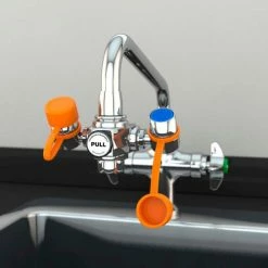 Guardian Equipment EyeSafe™ Faucet Mount Steel Eyewash Station, Assembled