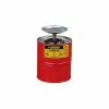 Justrite Safety Plunger Can - 4 Quart Steel, 10308