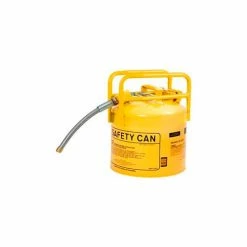 Eagle Mfg Eagle D.O.T. Approved Transport Can w/7/8" Flexible Hose Type II Yellow 5 Gal., 1215Y