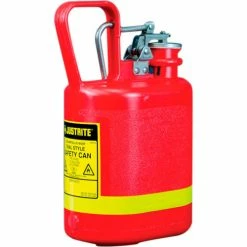 Justrite 14160 1 Gallon Safety Can, Polyethylene, Red