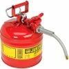 Justrite® Type II Safety Can - 2-Gallon with 5/8" Flexible Spout, Red, 7220120