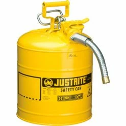 Justrite® Safety Can Type II Accuflow™ 5 Gallon Galvanized Steel W/ 1" Hose, 7250230