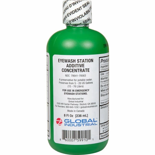 Global Industrial Emergency Eyewash Preservative, 8 Oz., 1 Bottle