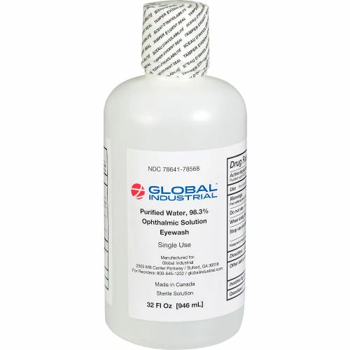 Global Industrial Emergency Eyewash, 32 Oz., 1 Bottle