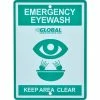 Global Industrial™ Emergency Eyewash Station Sign, Replacement