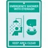 Global Industrial™ Emergency Eyewash/Shower Station Sign, Replacement