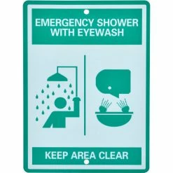 Global Industrial™ Emergency Eyewash/Shower Station Sign, Replacement