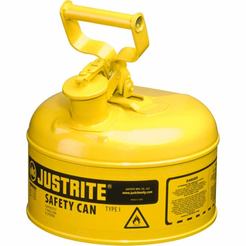 Justrite® Type I Steel Safety Can, 1 Gallon (4L), Self-Close Lid, Yellow, 7110200 - Image 2
