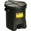 Eagle Mfg Eagle 14 Gallon Poly Waste Can W/ Foot Lever, Black