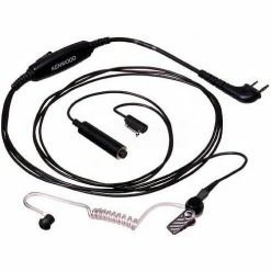 Kenwood Earphone, 3-Wire Lapel Mic