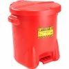Eagle Mfg Eagle 14 Gallon Poly Waste Can W/ Foot Lever, Red - 937FL
