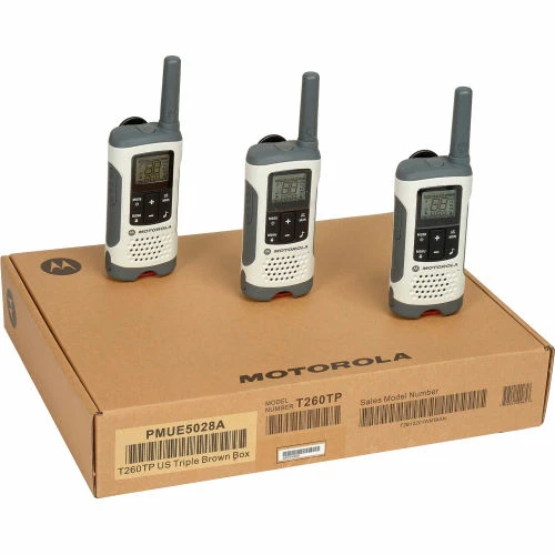 Motorola Solutions Talkabout® T260TP Rechargeable Two-Way Radios, White - 3 Pack - Image 5