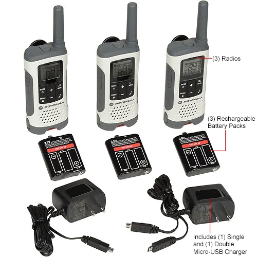 Motorola Solutions Talkabout® T260TP Rechargeable Two-Way Radios, White - 3 Pack - Image 15