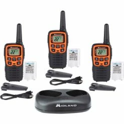 Midland® X Talker Walkie Talkie Bundle, 2-1/50"W x 1-3/10"D x 6-1/10"H, Black, Pack of 3