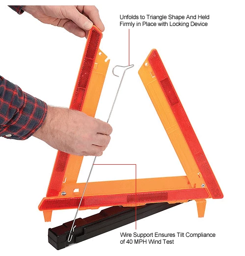 Cortina Safety Cortina 95-03-009 3-Piece Triangle Warning Kit - Image 12