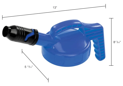 Oil Safe Stumpy Pour Spout Lid, Blue, 100502 - Image 5