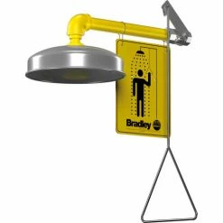 Bradley Corporation Bradley® Shower, Horizontal Supply, Plastic Showerhead w/SS Shroud - S19-120A