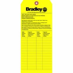 Bradley Corporation Bradley 204-421 Emergency Eyewash Or Safety Shower Inspection Tag