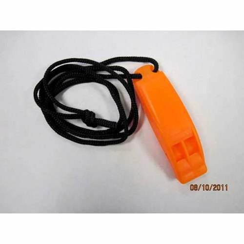 Datrex Whistle w/Lanyard, Orange, Pack of 10 - DX0276M