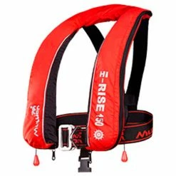 Mullion 1MV6 Hi-Rise Inflatable Lifevest, SOLAS/MED, Red, Adult/Universal