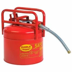 Eagle Mfg Eagle D.O.T. Approved Transport Can with 5/8"Flexible Hose Type II Red 5 Gal., 1215SX5