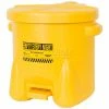 Eagle Mfg Eagle 10 Gallon Poly Waste Can W/ Foot Lever, Yellow - 935FLY