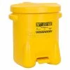 Eagle Mfg Eagle 14 Gallon Poly Waste Can W/ Foot Lever, Yellow - 937FLY