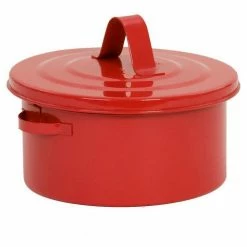 Eagle Mfg Red Metal Bench Can, 2 Quart Capacity