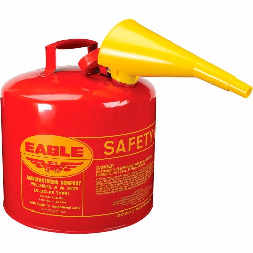 Eagle Mfg Eagle Type I Safety Can - 5 Gallon with Funnel - Red - Image 16