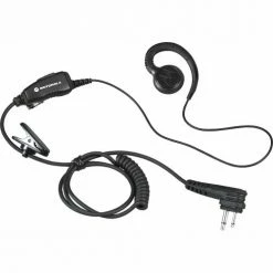 Motorola Solutions HKLN4604B Lightweight Swivel Earpiece with In-line PTT Mic -