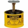 Justrite Plunger Can, 1-Pint, Yellow, 10018