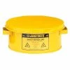 Justrite Bench Can, 1-Gallon, w/ Basket, Yellow, 10380
