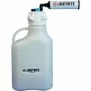 Justrite 12811 VaporTrap™ Carboy With Filter Kit, HDPE, 20-Liter, 7 Ports