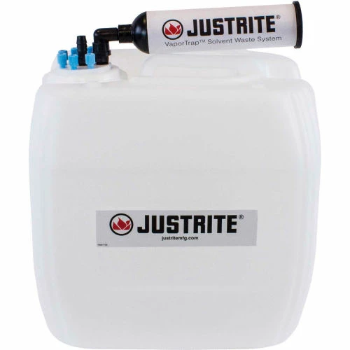 Justrite 12840 VaporTrap™ UN/DOT Carboy With Filter Kit, HDPE, 13.5-Liter, 7 Ports - Image 3