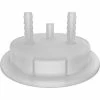 Justrite 12875 Molded Adapter for Carboy Cap, Two 1/4" Hose Barbs and Vent