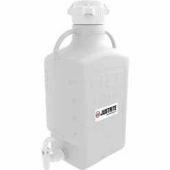 Justrite 12939 Carboy With Spigot, PP, 10-Liter
