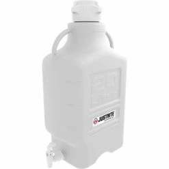 Justrite 12940 Carboy With Spigot, PP, 20-Liter