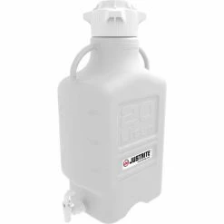Justrite 12941 Carboy With Spigot, PP, 20-Liter