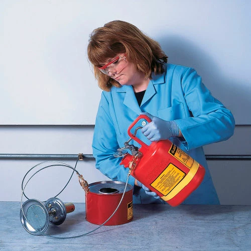 Justrite 14160 1 Gallon Safety Can, Polyethylene, Red - Image 3