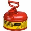 Justrite® Type I Steel Safety Can With Funnel, 1 Gallon (4L), Self-Close Lid, Blue, 7110310