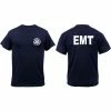 Kemp USA Navy Size 2Xl EMT Shirt Printed Front And Back