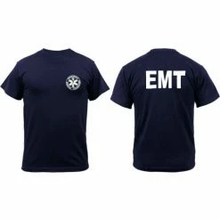 Kemp USA Navy Size 2Xl EMT Shirt Printed Front And Back