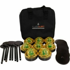 FlareAlert Pro Battery Powered LED Emergency 8 Beacon Kit, Yellow, B8-FP-Y